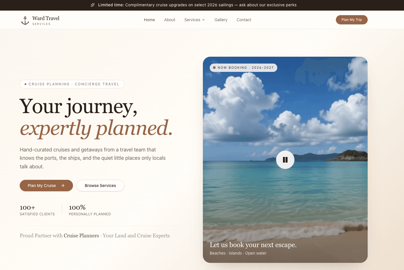 Ward Travel Services project preview